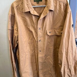 Timberland Tan Button-Up Shirt size XXL EUC
